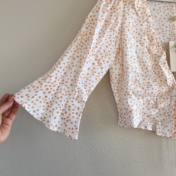 NWT For Love and Lemons Aurora Star Tie Top - Picture 5 of 6